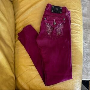Miss Me Women's Embellished Jeans - Magenta